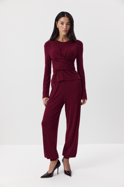Джоггеры из мягкого трикотажа Charmstore, цвет: винный, 101-435107-451 купить онлайн