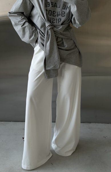 Брюки широкие Label .B, цвет: белый,  купить онлайн