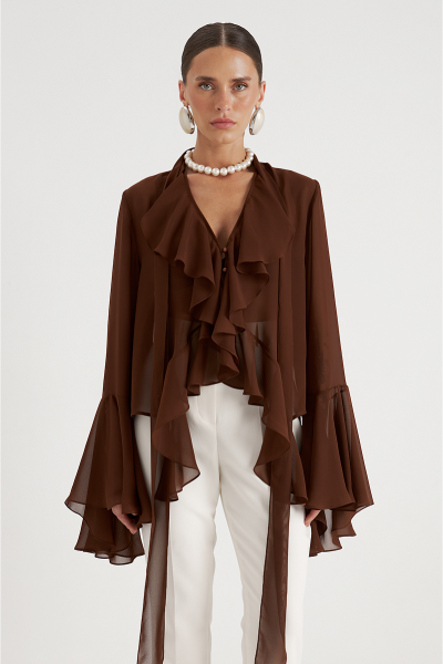 Блуза MIA AIM, цвет: коричневый, Mia420 купить онлайн