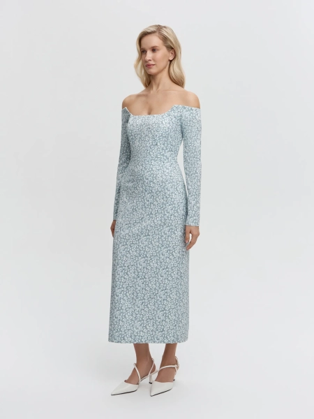 Платье приталенное ANNA PEKUN, цвет: голубой, 21.2457.600 купить онлайн