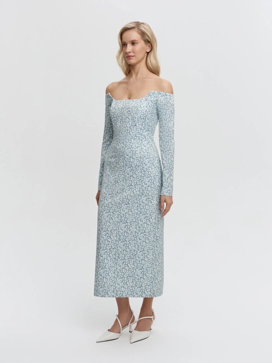 Платье приталенное ANNA PEKUN, цвет: голубой, 21.2457.600 купить онлайн