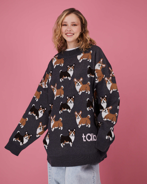 Свитер Фанаты Корги TABOO, цвет: темно-серый, SvDog1 купить онлайн