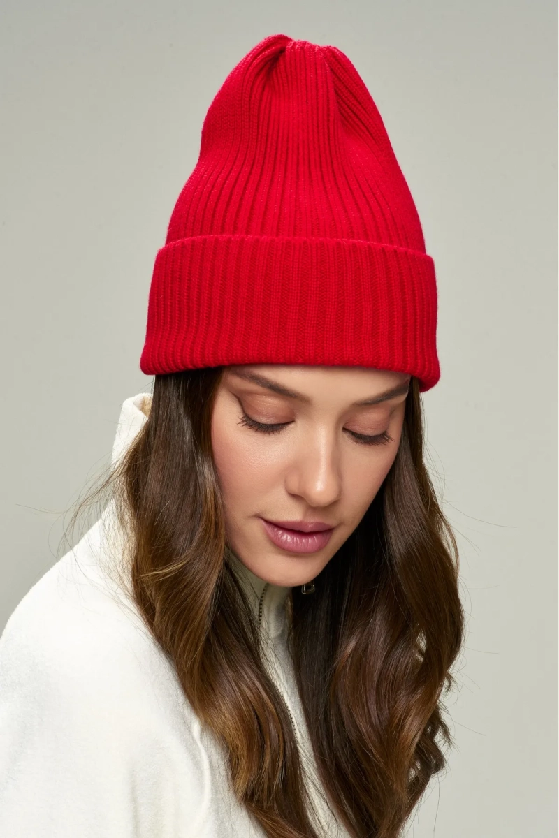 Шапка Бини Merino Erist store, цвет: красный НФ-00000531 купить онлайн