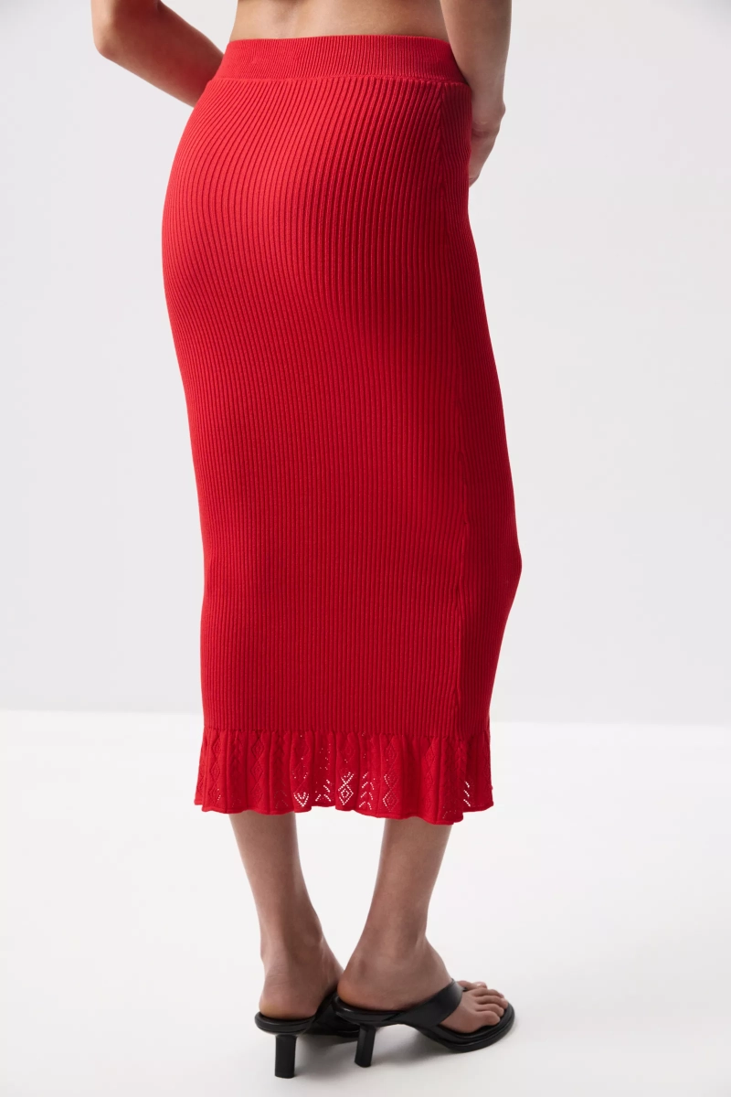 Юбка с ажурным рисунком Charmstore, цвет: красный, 311-55088-440 купить онлайн