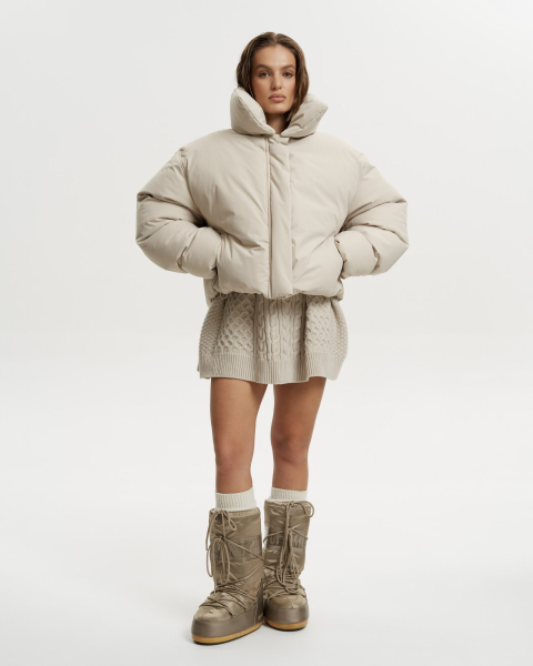 Пуховик BUBBLE MOONBEAM YONS, цвет: cерый, YO-713 купить онлайн