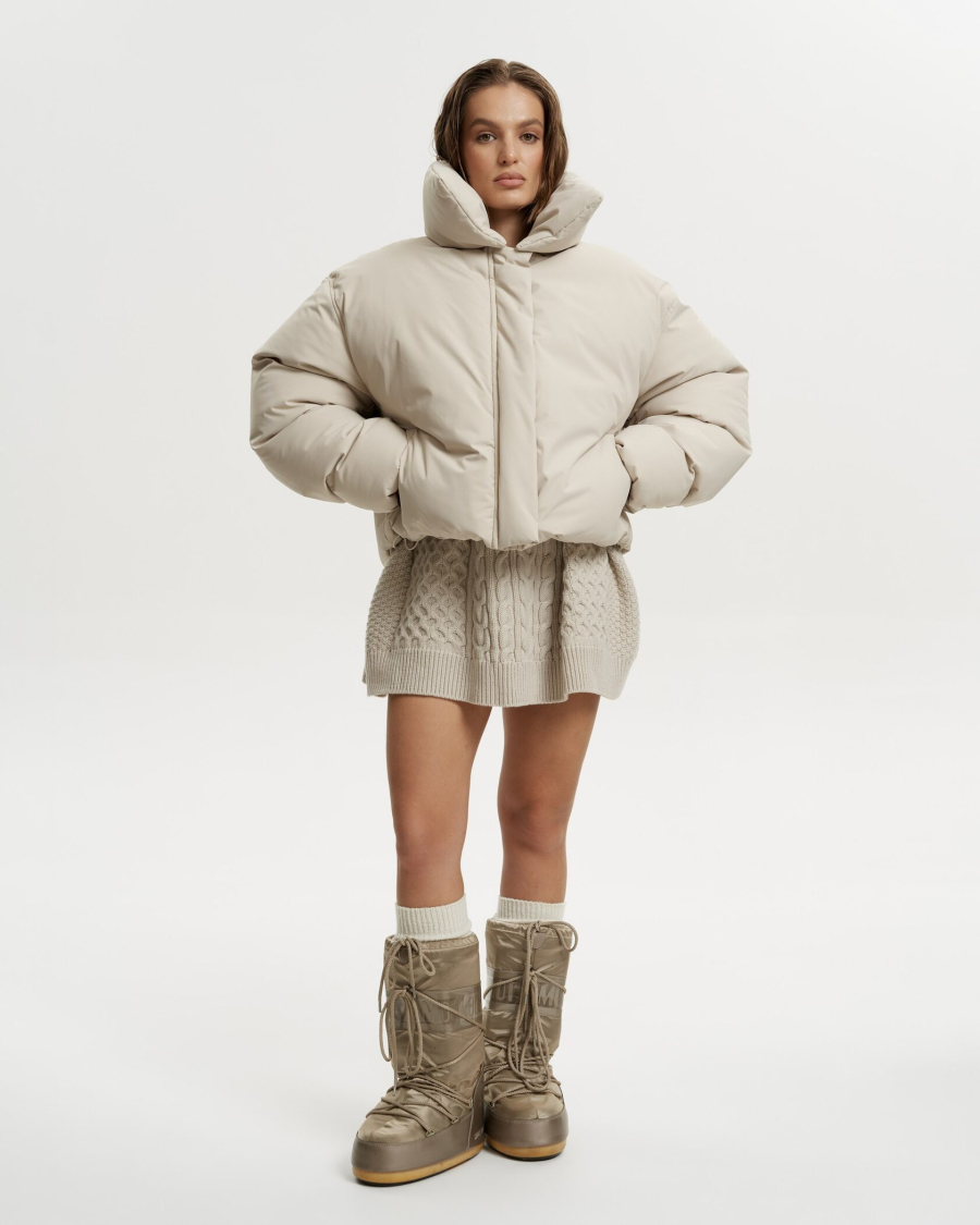 Пуховик BUBBLE MOONBEAM YONS, цвет: cерый, YO-713 купить онлайн