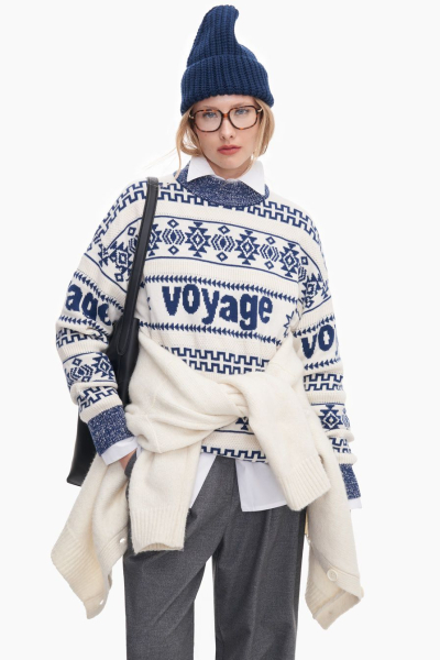 Шапка из смесовой шерсти мериноса TOPTOP, цвет: синий TT.601.15345.620 купить онлайн