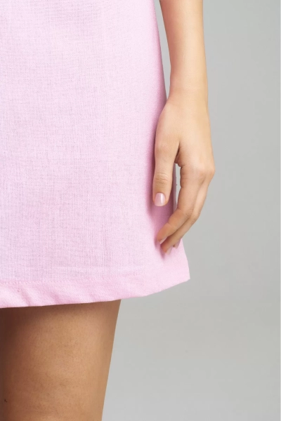 Платье мини из смесового льна Pink Erist store, цвет: розовый НФ-00002472 |новая коллекция купить онлайн