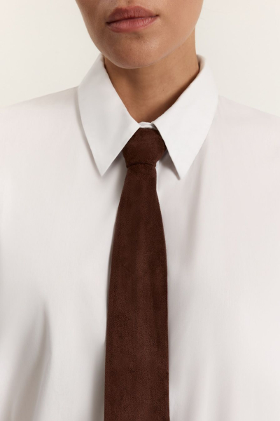 Галстук из экозамши TOPTOP, цвет: коричневый TT.615.18827.700 купить онлайн