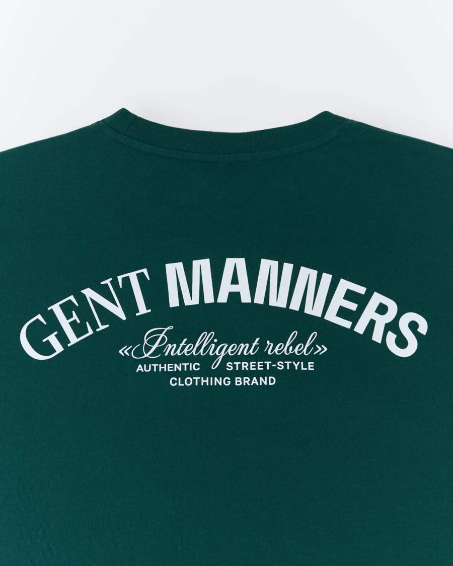 Футболка с логотипом GENT MANNERS, цвет: зеленый, 01_08T_GR купить онлайн