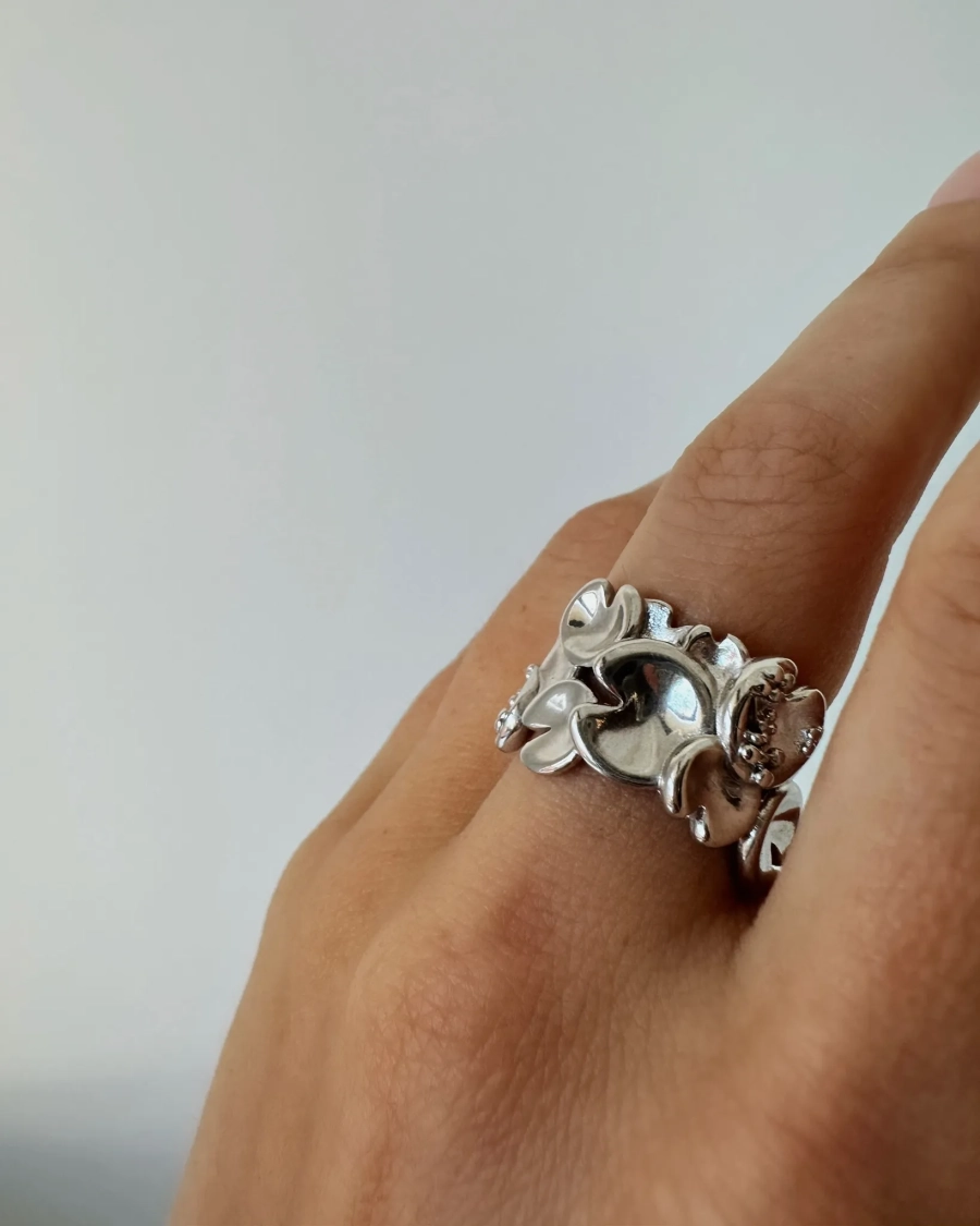 Серебряное широкое кольцо «Васюганские болота» SBLESKOM, цвет: серебро, 12114 купить онлайн