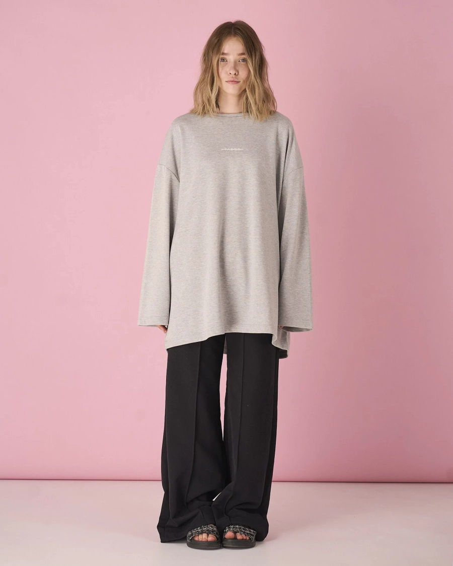 Лонгслив макси овер TABOO, цвет: меланж, Lmogr купить онлайн