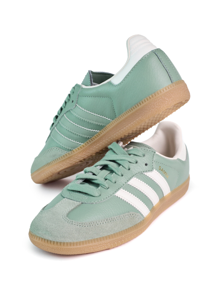 Кроссовки женские Adidas Samba OG "Silver Green" NKDADDYS SNEAKERS, цвет: зеленый IE7011 купить онлайн