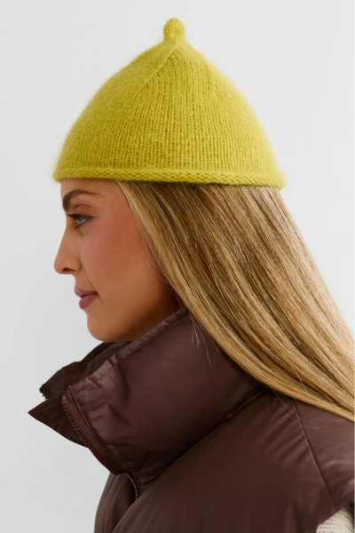 Шапка желудь ручной работы Erist store, цвет: лайм НФ-00003287 купить онлайн