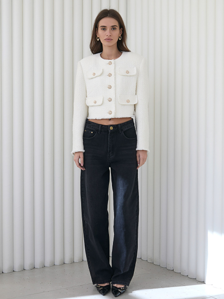 Жакет в стиле Шанель I.B.W., цвет: молочный, № 23.1 купить онлайн