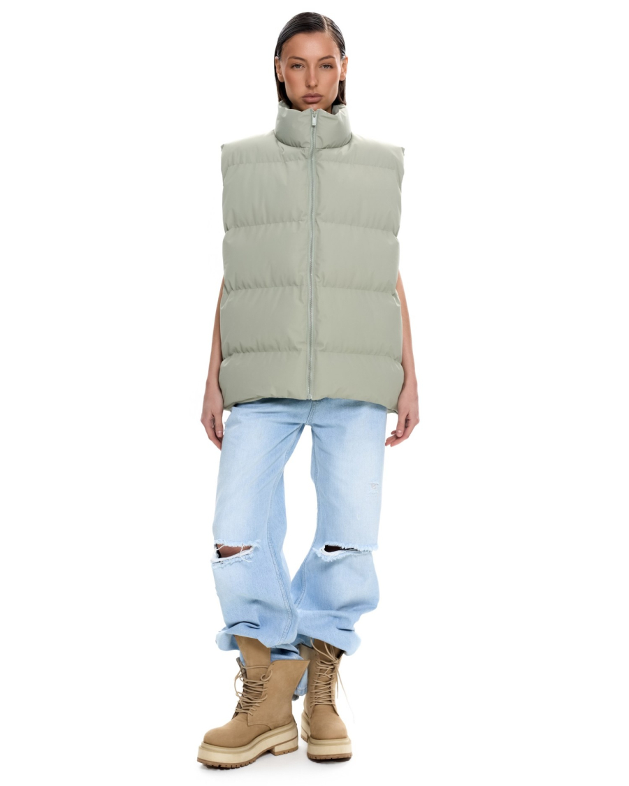 Жилет стеганый Suborbia, цвет: туманно-зеленый, 006274 купить онлайн