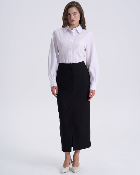 Прямая юбка миди с разрезом To be Blossom, цвет: black  |новая коллекция купить онлайн