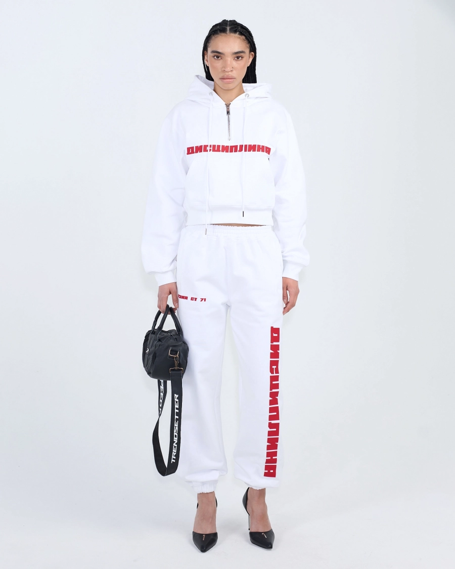Худи укороченное Дисциплина ASIA ST 71, цвет: белый, Ast71.hood-discipline-crop-wh купить онлайн