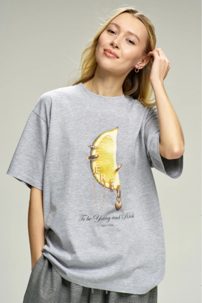 Футболка Lime ER Grey Melange