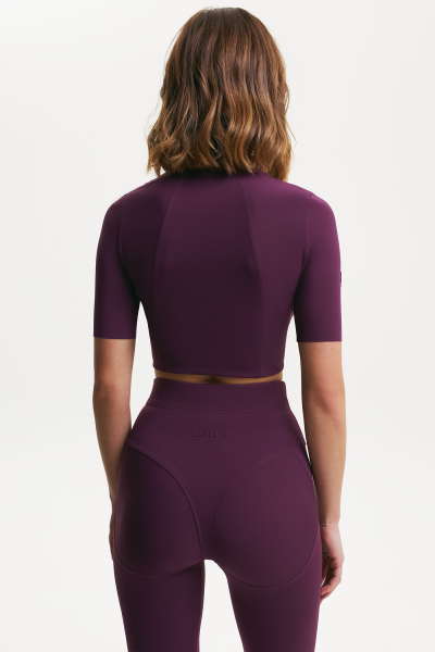Футболка на молнии LABEL .B & TOUSSUN Label .B, цвет: фиолетовый, TSLB040180470 купить онлайн