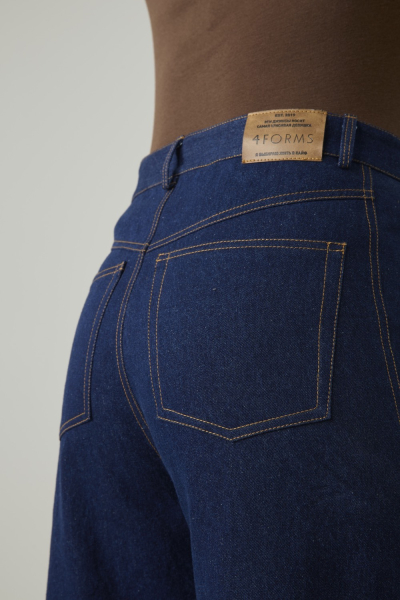Джинсы Wide leg со вставками 4forms, цвет: темно-синий, 68012 купить онлайн