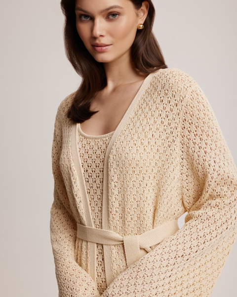 Кардиган To be Blossom, цвет: BEIGE, 081358 купить онлайн