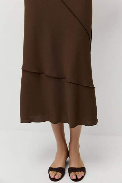 Платье апсайкл AROUND, цвет: коричневый, 229_80P01 купить онлайн