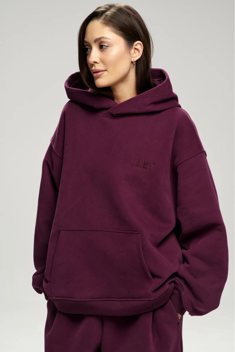 Худи с начесом Plum Erist store, цвет: сливовый, НФ-00003001 купить онлайн