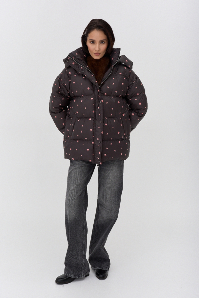 Пуховик Zefyr dark chocolate Ricoco, цвет: горький шоколад, 4092/3 купить онлайн