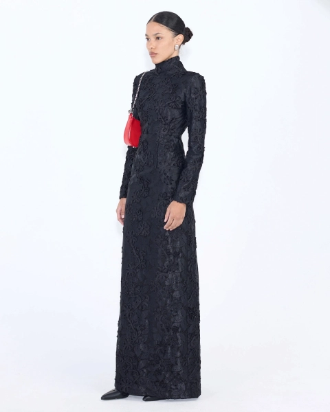 Платье-макси с открытой спиной КРУЖЕВА ASIA ST 71, цвет: Черный, Ast71.dress-laces-maxi-bl купить онлайн