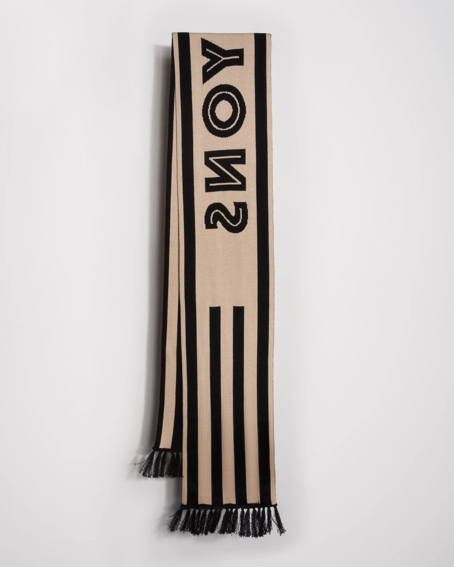 Шарф SKI YONS YONS, цвет: бежевый/черный YO-750 купить онлайн