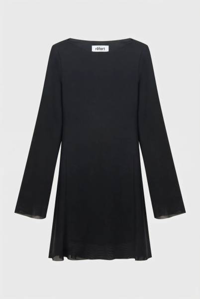 Платье мини из трикотажа