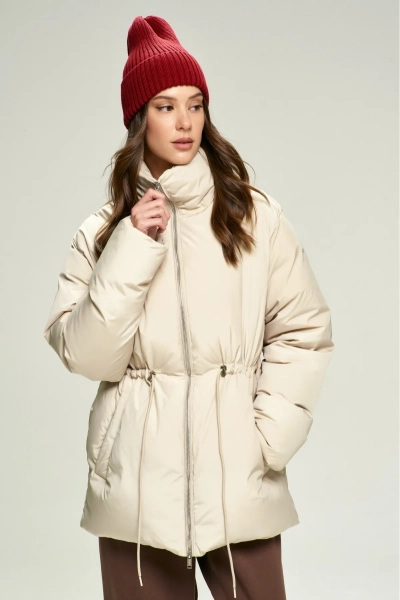 Пуховик на кулиске Ivory Erist store, цвет: бежевый, НФ-00002826 купить онлайн