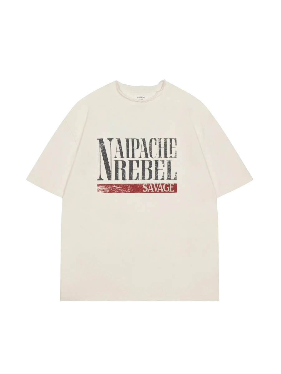Футболка Гранж Rust & Rebel NAIPACHE, цвет: слоновая кость 2511073020 |новая коллекция купить онлайн