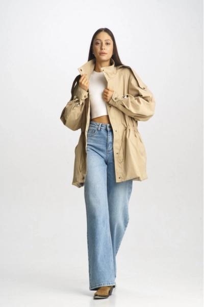 Куртка-реглан на кулиске Pesok Erist store, цвет: бежевый, НФ-00001559 купить онлайн