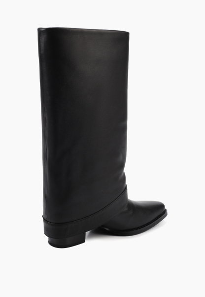 Сапоги на каблуке из натуральной кожи SBALO, цвет: Черный SHT82 купить онлайн