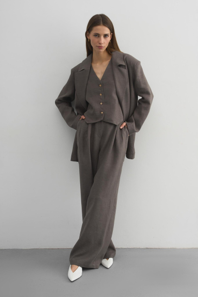 Брюки-палаццо Petrichore PURE LINEN, цвет: серый  |новая коллекция купить онлайн