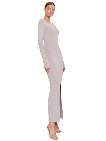 Платье вязаное SODAMODA, цвет: Светло-серый, 12245 купить онлайн