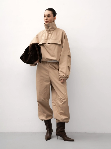 Анорак из хлопка TRES, цвет: бежевый, НФ-00002720 купить онлайн