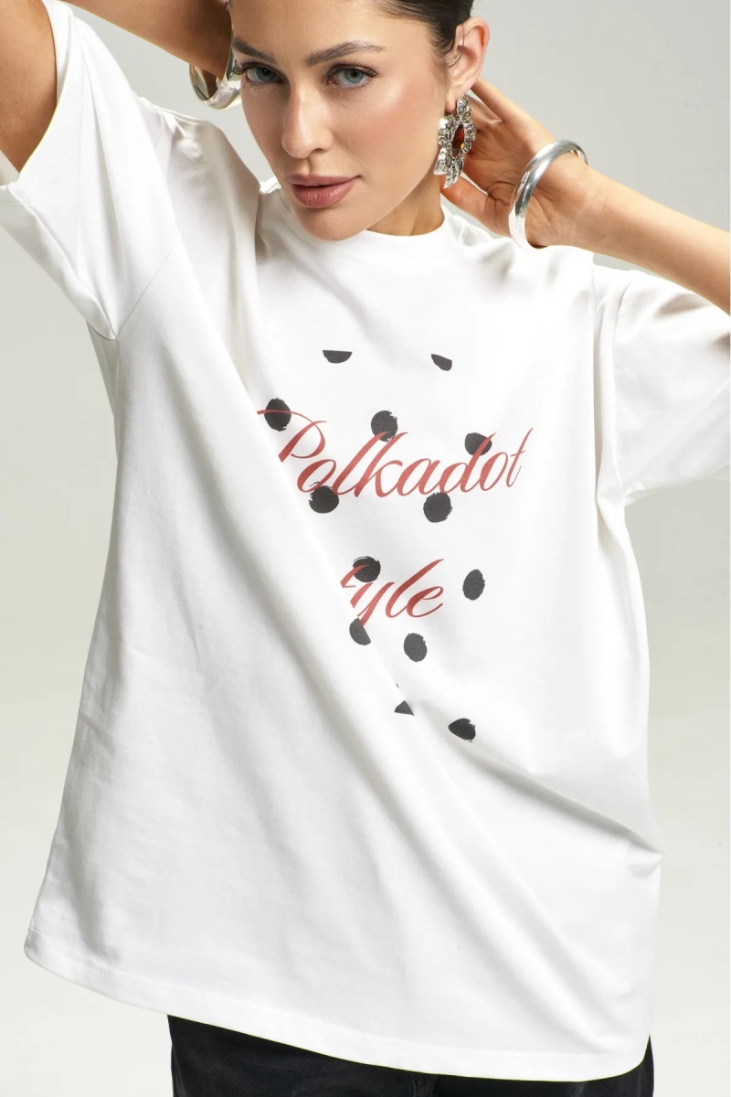 Футболка Polkadot White Erist store, цвет: белый, НФ-00002915 купить онлайн