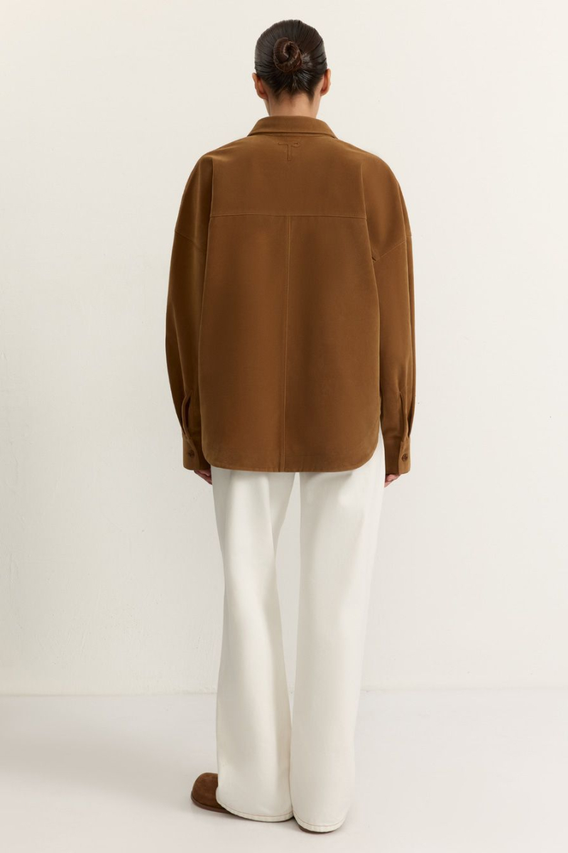 Рубашка из экозамши TOPTOP, цвет: бежевый, TT.021.17921.110 купить онлайн