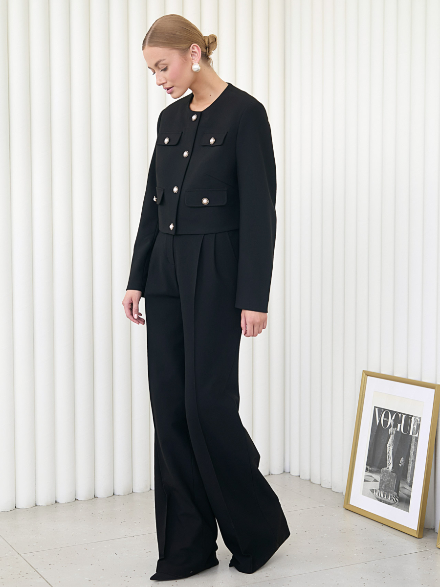 Жакет в стиле Шанель I.B.W., цвет: Черный, № 23.1 купить онлайн