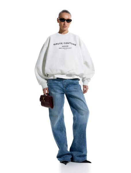 Свитшот "От кутюр" ANOTHER SELECT, цвет: серый-меланж, 00151 купить онлайн