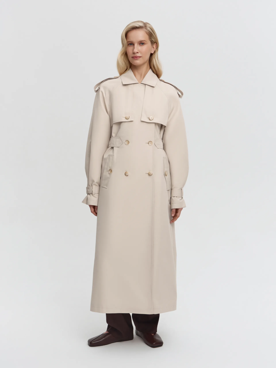 Двубортный тренч