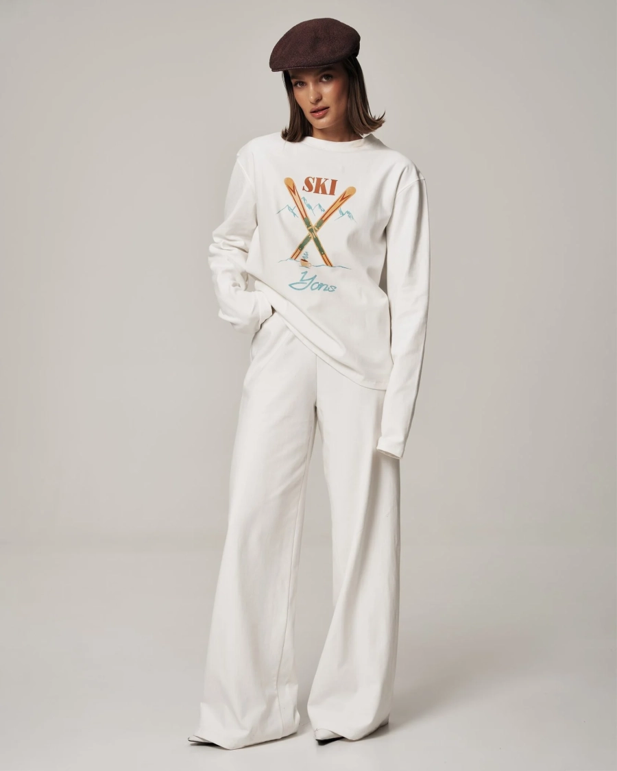 Лонгслив SKI MILK YONS, цвет: молочный,  купить онлайн