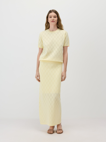 Юбка с перфорацией Conso, цвет: Желтый, KUL 260742 - желтый купить онлайн