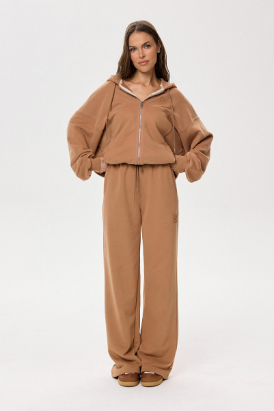 Палаццо с бархатистым эффектом ABDA, цвет: карамель, 332509101440 купить онлайн