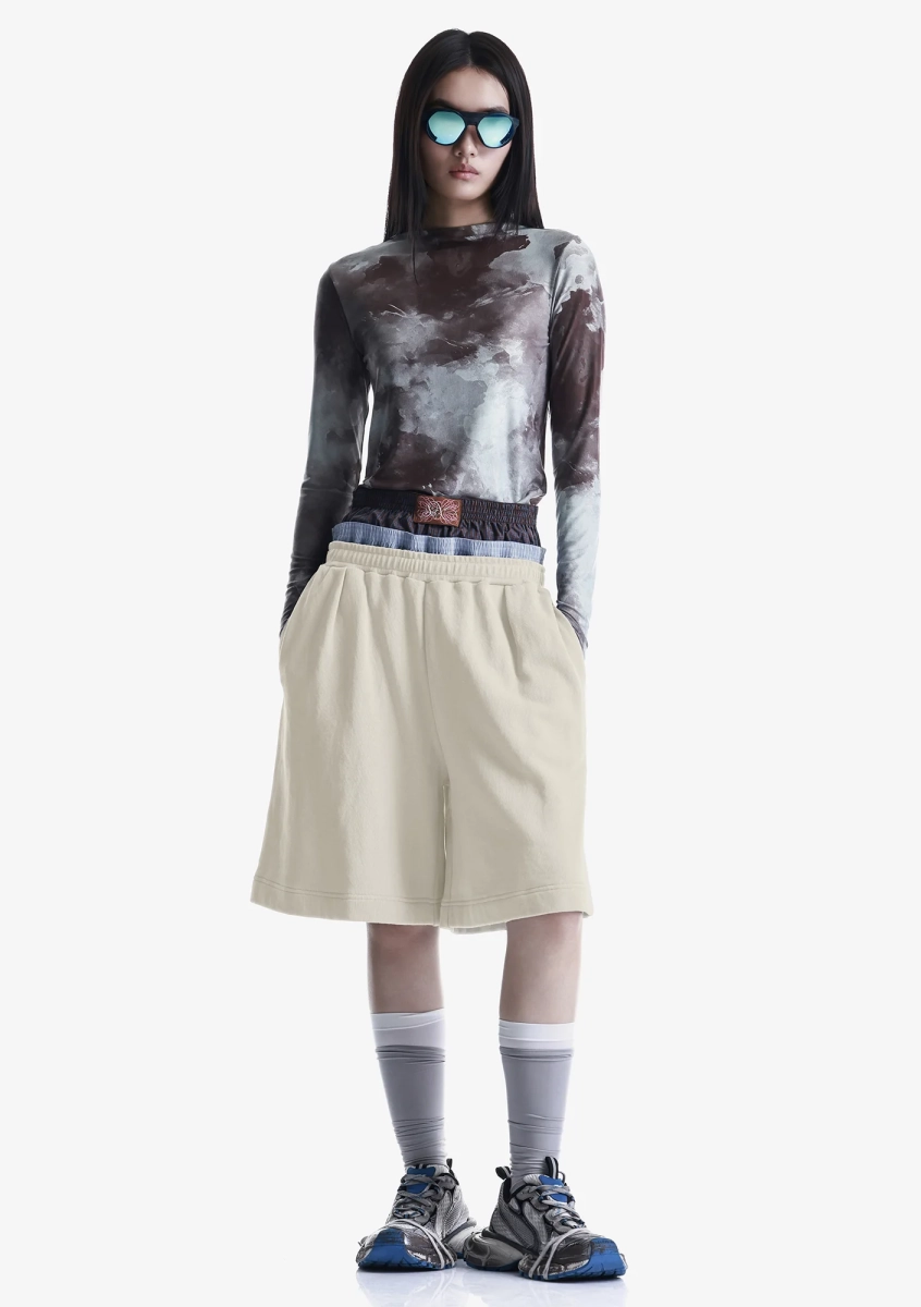 Удлинённые шорты из джерси KRAKATAU, цвет: пепельно-белый, Rw240-43 купить онлайн