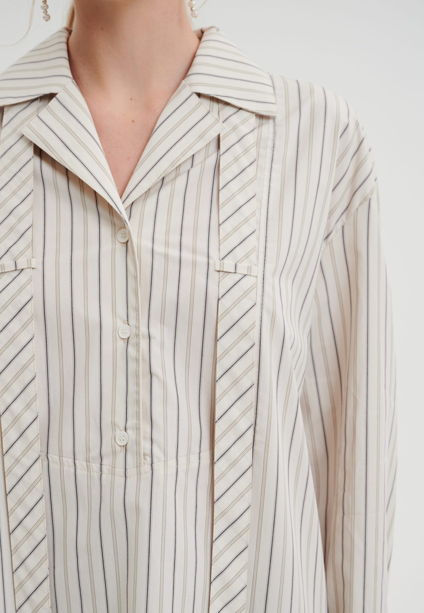 Рубашка в полоску CHUBA, цвет: бежевый, НФ-00000994 купить онлайн