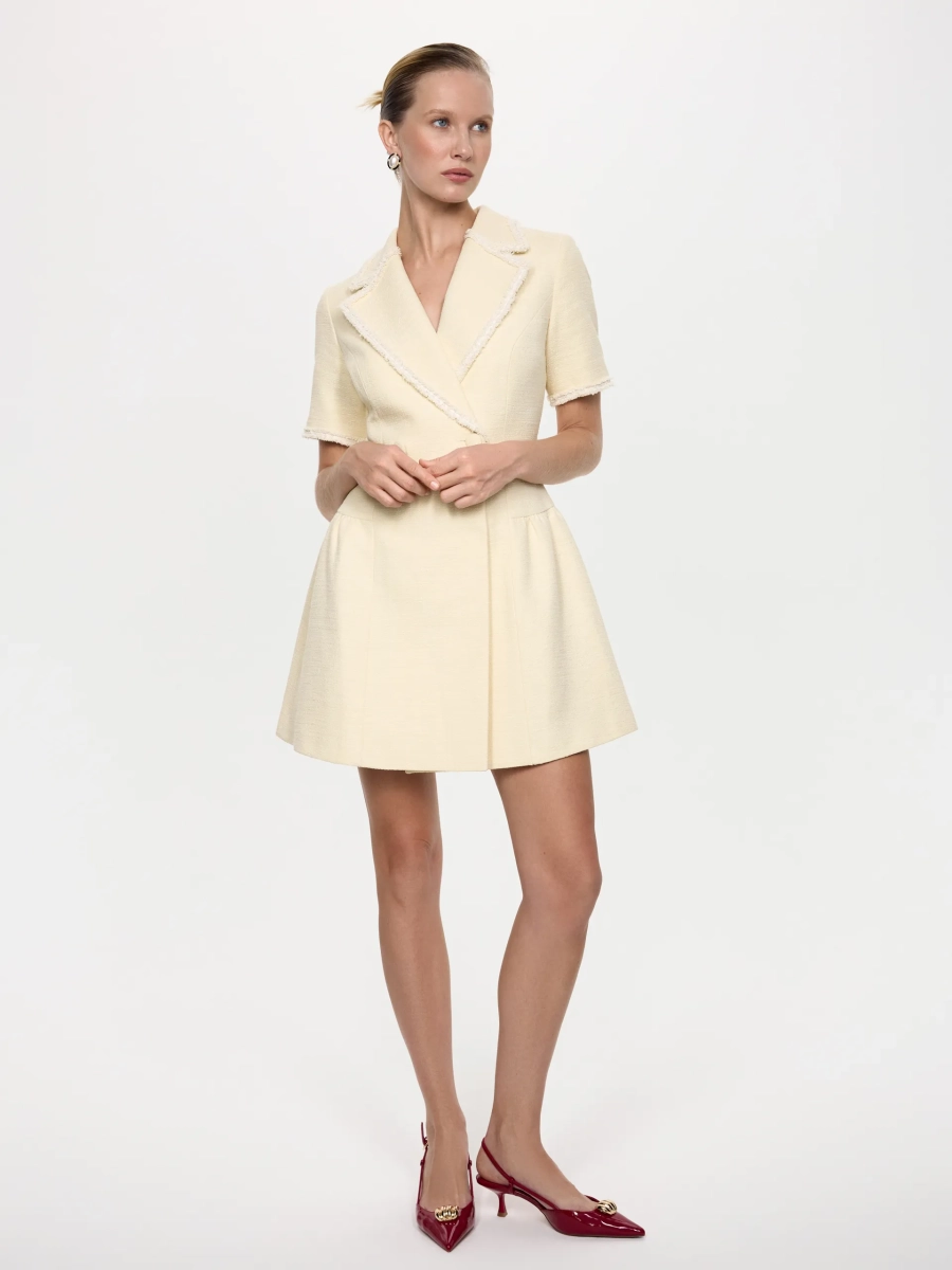 Платье твидовое ANNA PEKUN, цвет: Желтый, 20.2039.200 купить онлайн
